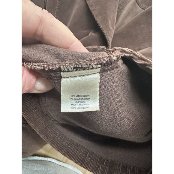 St. John’s Bay Stretch Corduroy Blazer Jacket PXL Fall Brown Cotton Spandex - Picture 3 of 8